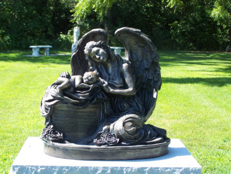 Bronzed Angel and Child