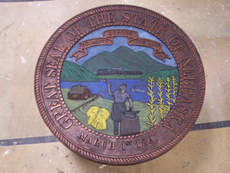 Nebraska State Seal - Painted