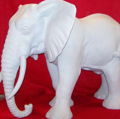 Paintable resin fiberglass elephant