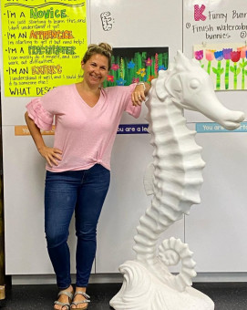 Artist Standing With Seahorse 2