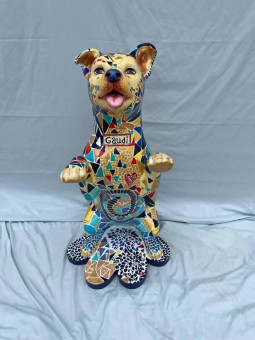 Finished Dog Sculpture 13- Paws on the Platte 2021