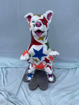 Finished Dog Sculpture 3- Paws on the Platte 2021