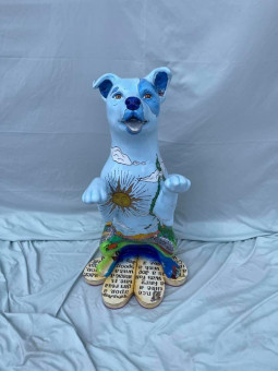 Finished Dog Sculpture 5- Paws on the Platte 2021