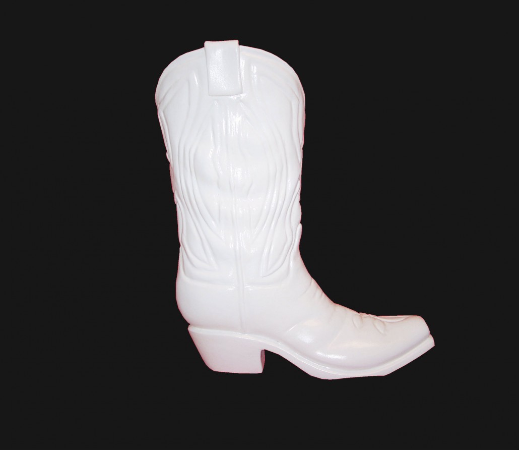 Fiberglass boot for fiberglass art projects